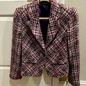 EUC Purple/Pink Weave Ann Klein Blazer Size 10
